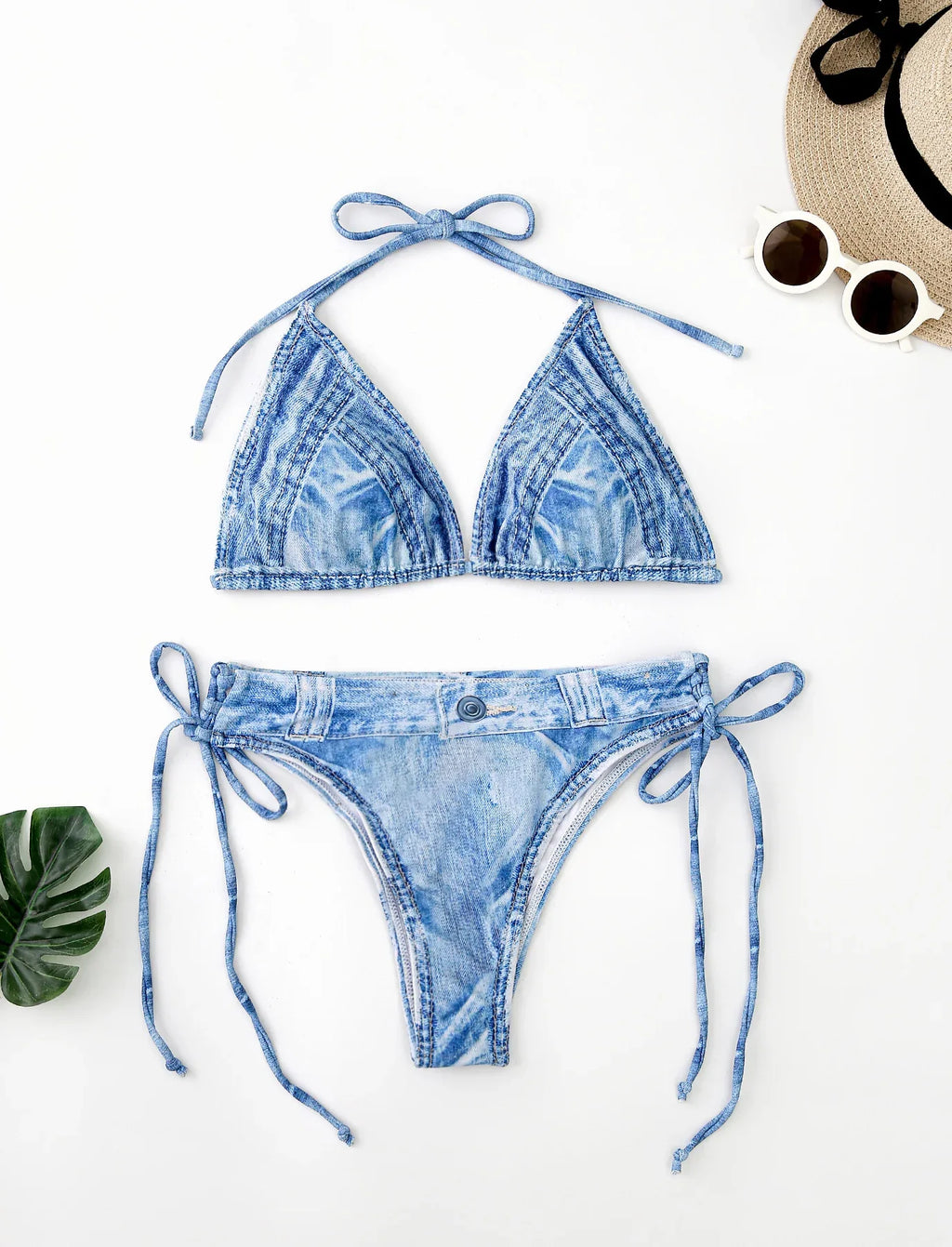 Women's Denim Two-piece Suit Bikini Swimsuit - DanaFashionstore