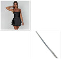 Sexy Suspender Dress Women 2026 - Backless Satin A-Line Party Dress - DanaFashionstore