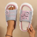 Cute Cartoon Kitten Home Slippers For Women - DanaFashionstore