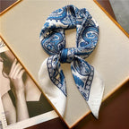 Women's Vintage Printed Silk Scarf - DanaFashionstore