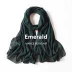 Pure Color Pearl Chiffon Scarf Headcloth Veil Chiffon Scarf - DanaFashionstore