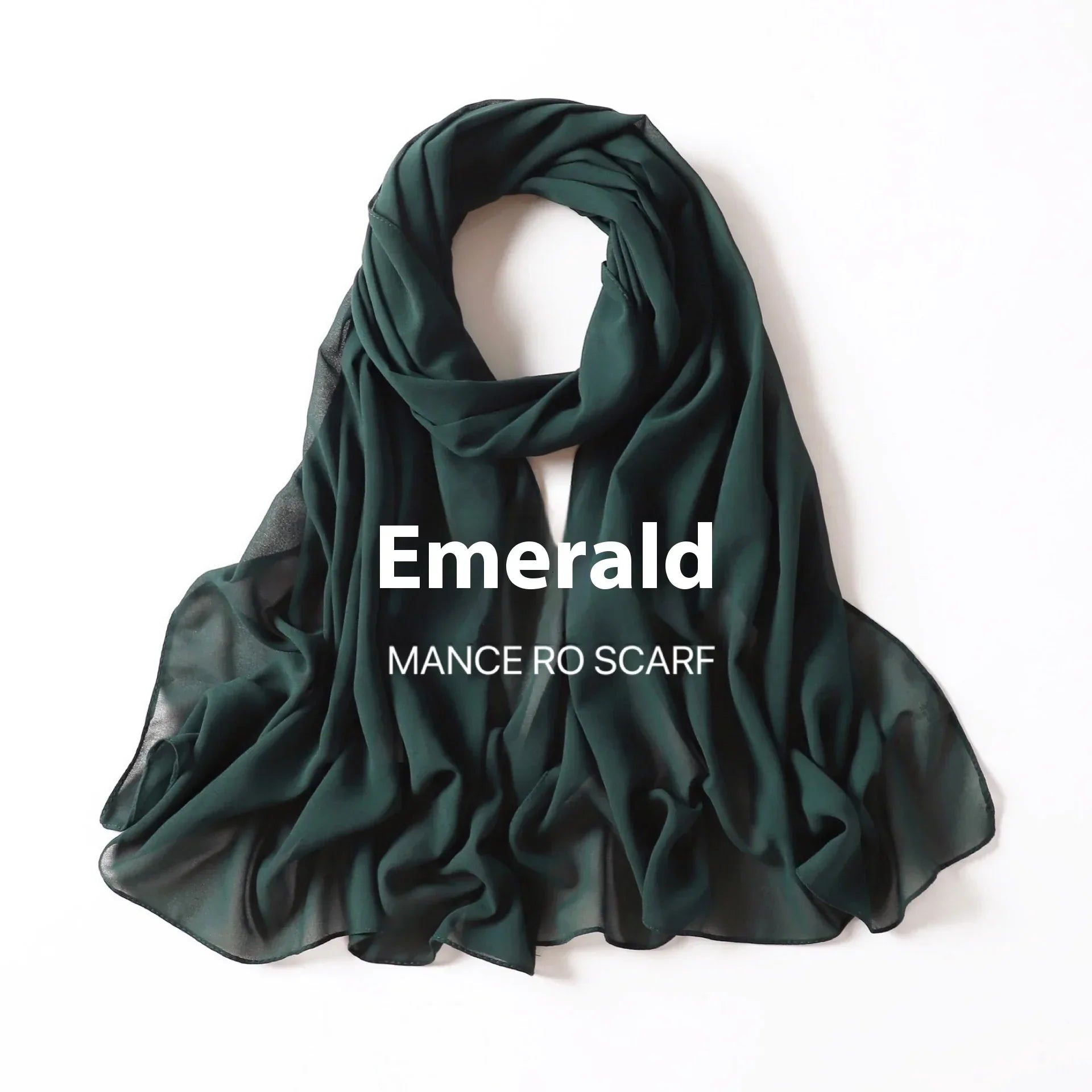 Pure Color Pearl Chiffon Scarf Headcloth Veil Chiffon Scarf - DanaFashionstore