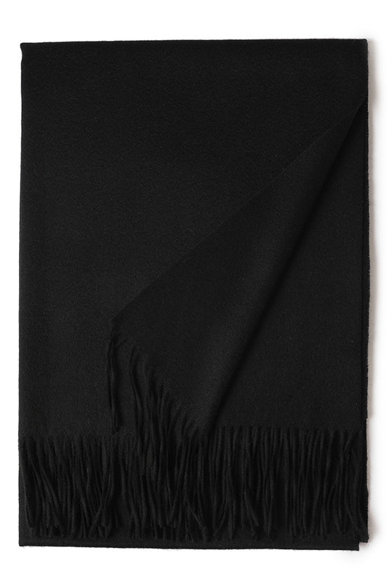 New Solid Color Wool Long Beard Warm Tassel Scarf Thick