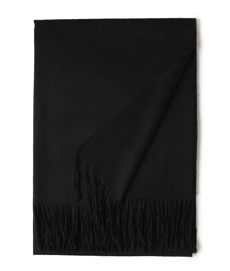 New Solid Color Wool Long Beard Warm Tassel Scarf Thick - DanaFashionstore