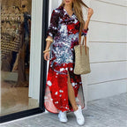 Fashion Printed Long Sleeve Dress 2026 - Maxi Long Dress - DanaFashionstore