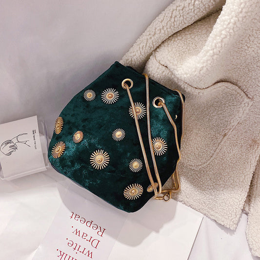 Women's Fashion Velvet Bucket Bag - Dana Fashion