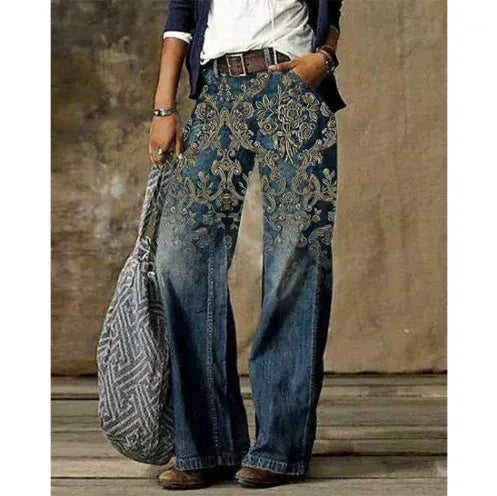 Plus Size Women's Casual Pants Thin Wide Leg Pants - DanaFashionstore