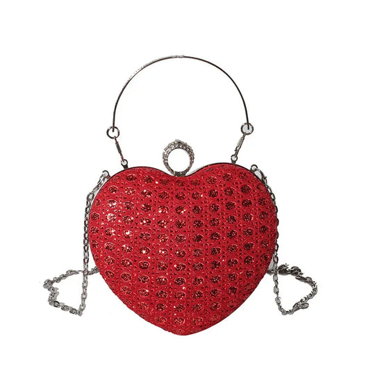 Women's Chain Bag High-grade Messenger Bag Heart Shape - DanaFashionstore
