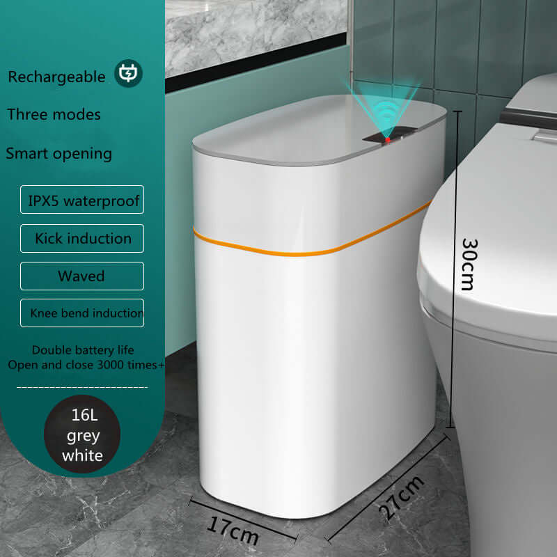 Smart Trash Can With Lid For Bedroom And Living Room Kitchen Storage Box Trash Can Induction Small Car Box Automatic Smart Dustbin Smart Trash Bin $101.90 Dana Fashion Color: Grey style: 16L Toys & Hobbies Summary: It senses people approaching and opens a
