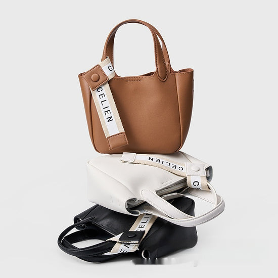 Cattlehide Leather Cross Body Bucket Bag - Dana Fashion