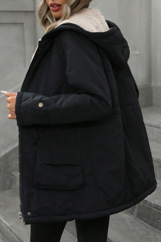 Aveloria Fashion Loose Casual Versatile Hooded Zip-Up