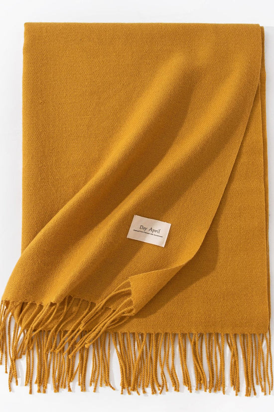 Pure Color Artificial Cashmere Scarf Women's Winter High-grade Shawl