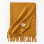 Pure Color Artificial Cashmere Scarf Women's Winter High-grade Shawl - DanaFashionstore