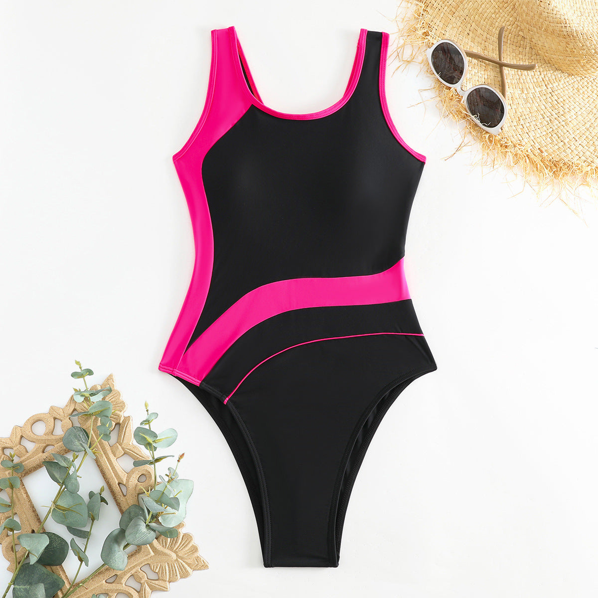 Women's High-grade Solid Color Sports Jumpsuit