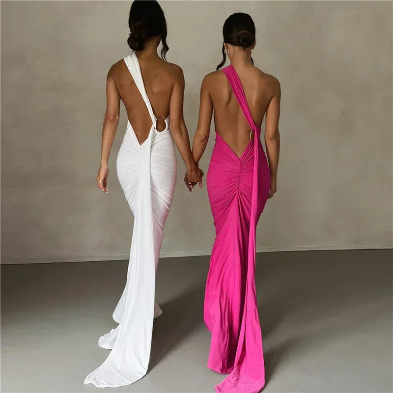 Backless Halter Sheath Dress For Women - DanaFashionstore