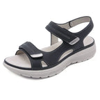 Leather Sandals Light Sports Women's Summer All-match Velcro Platform Shoes - DanaFashionstore