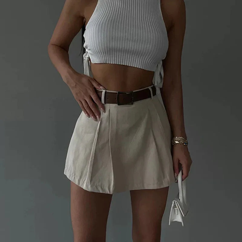 Women's Fashion Solid Color High Waist Skirt - DanaFashionstore