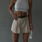 Women's Fashion Solid Color High Waist Skirt - DanaFashionstore