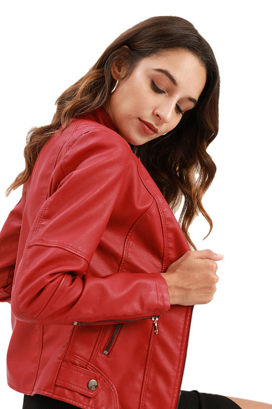 European And American Women's Leather Jackets