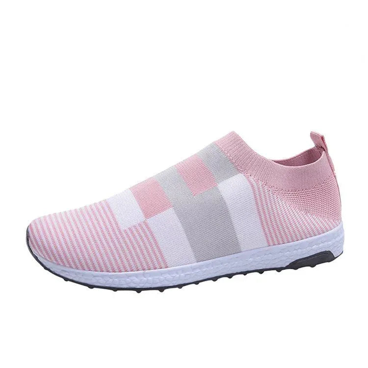 Cross-Border Amazon Large Size Rhinestone Elastic Socks Shoes Casual Men'S And Women'S Sports Shoes Md Bottom Flying Woven Breathable Light Shoes - DanaFashionstore