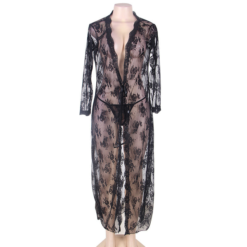 Lingerie Lace Long Dress Nightgown - Dana Fashion