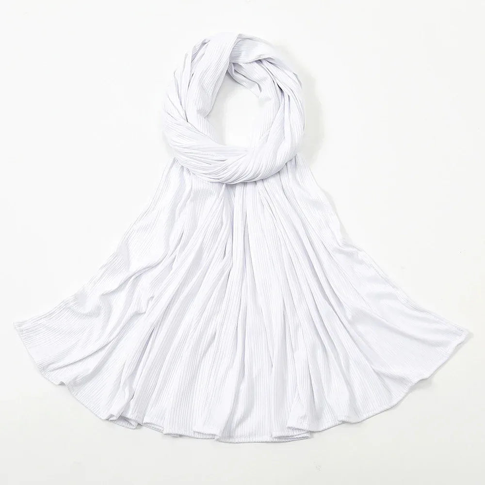 Women's Knitted Thread Cotton Striped Solid Color Scarf - DanaFashionstore
