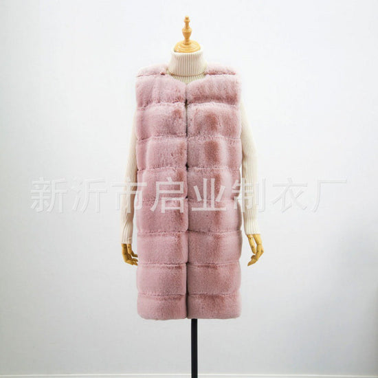 Fur Long Vest Cotton-padded Coat Dana Fashion