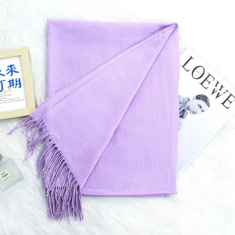 Annual Meeting Warm Cashmere Tassel Scarf - DanaFashionstore