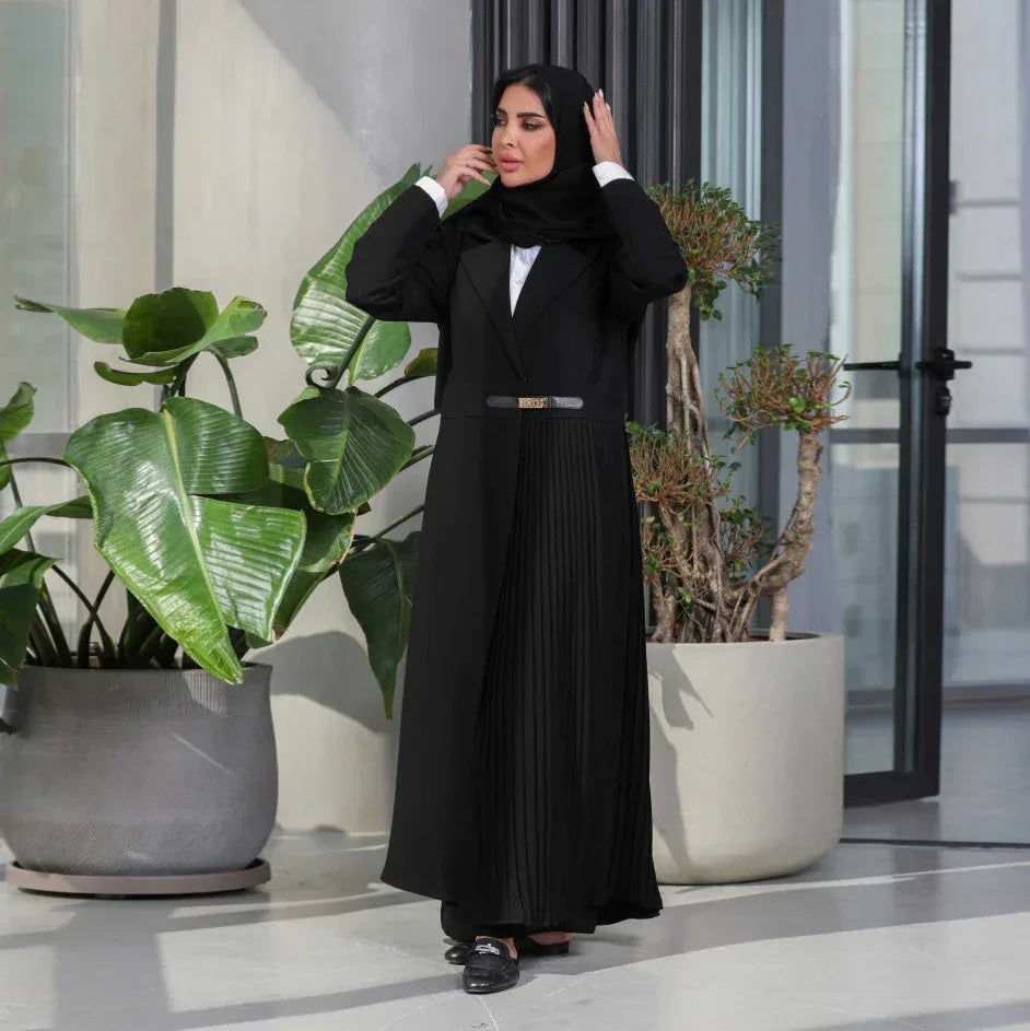Cardigan Robe Pleated Pleated Coat Muslim Arab Clothing - DanaFashionstore