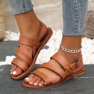 Fashion Round Toe European And American Beach Roman Women's Sandals - DanaFashionstore