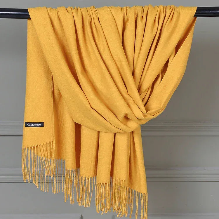 Women's Cashmere Warm Red Annual Meeting Scarf - DanaFashionstore