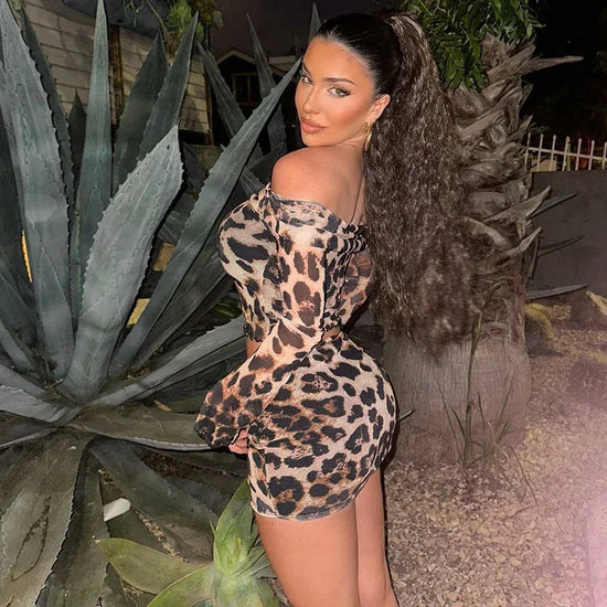 Long-sleeve Top And Figure-hugging Drawstring Skirt Set - DanaFashionstore