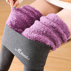 High Waist Plush Leggings Winter Warm Solid Slim Pants Fashion Trousers For Women Clothing - DanaFashionstore