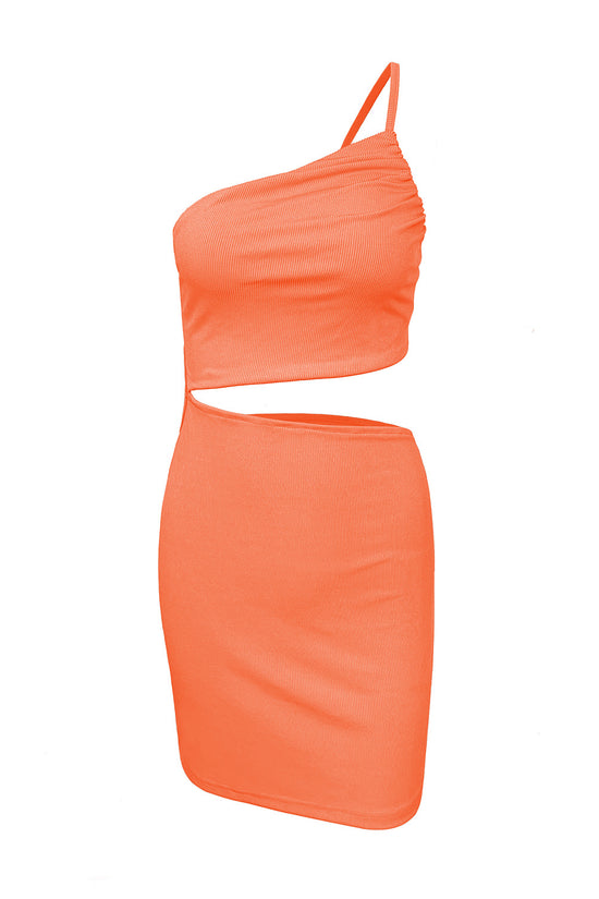 Design Sense Niche Shoulder Drawstring Dress Women