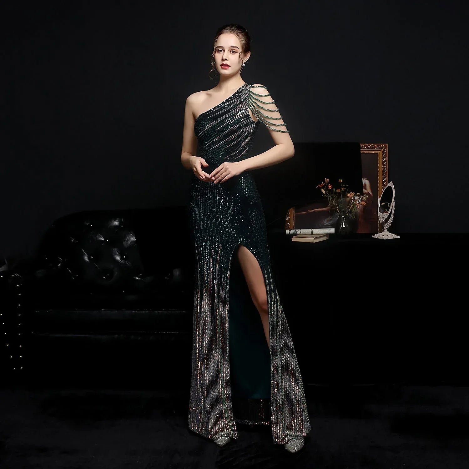 Party Evening Dress Sexy Long Section Was Thin Toast Bride - DanaFashionstore