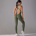 Solid Beauty-Back Yoga Jumpsuit 2026 - Fitness Running Dance Bodysuit - DanaFashionstore