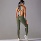 Solid Beauty-Back Yoga Jumpsuit 2026 - Fitness Running Dance Bodysuit - DanaFashionstore