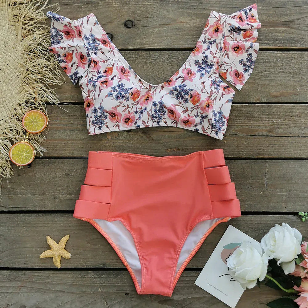 Women's Flounced Bikini Split Swimsuit - DanaFashionstore