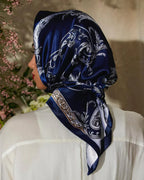 Chain Printed Scarf Women's Casual Scarf 90 90cm Satin Large Kerchief - DanaFashionstore
