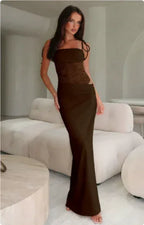 Y2K Lace Suspender Dress Fashion Sexy Lace Long Dresses Party Evening Club Beach Clothing For Women - DanaFashionstore
