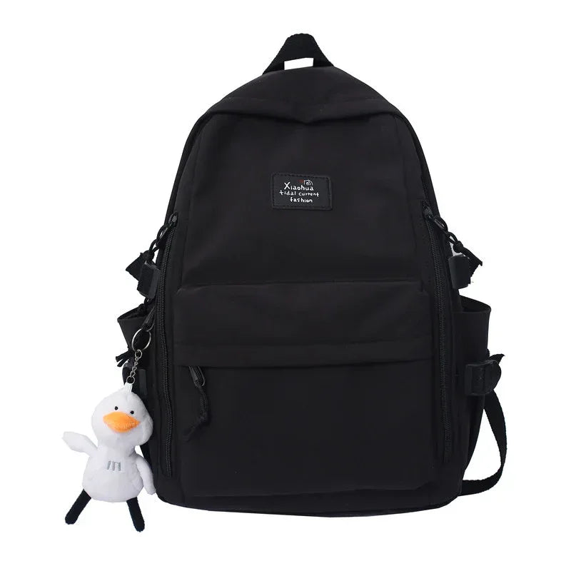 School Season New Fashion Backpack Fresh Middle School Students Korean Casual Solid Color Backpack - DanaFashionstore