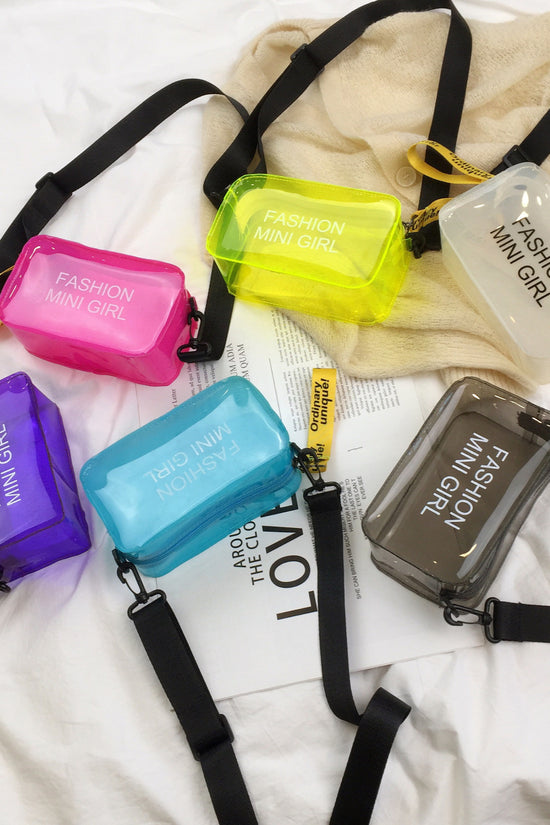 Transparent Square Fashion Trend Jelly Single Shoulder Diagonal Cross Bag - Dana Fashion