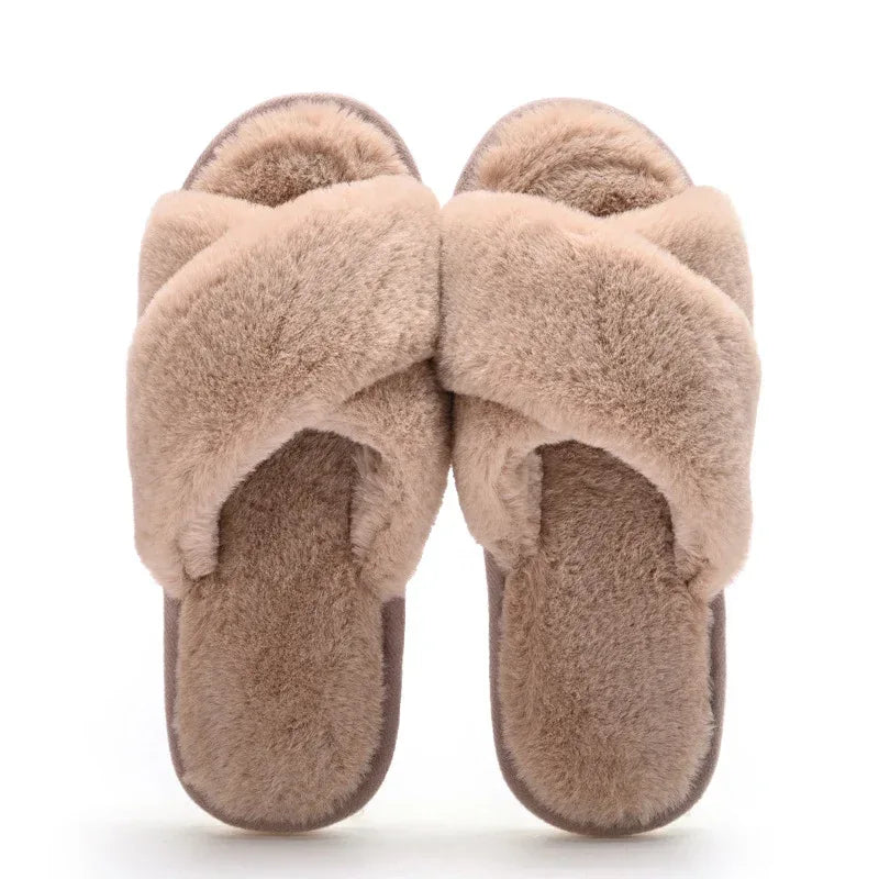 Lovely Simple Home Warm Flat Cotton Slippers - DanaFashionstore