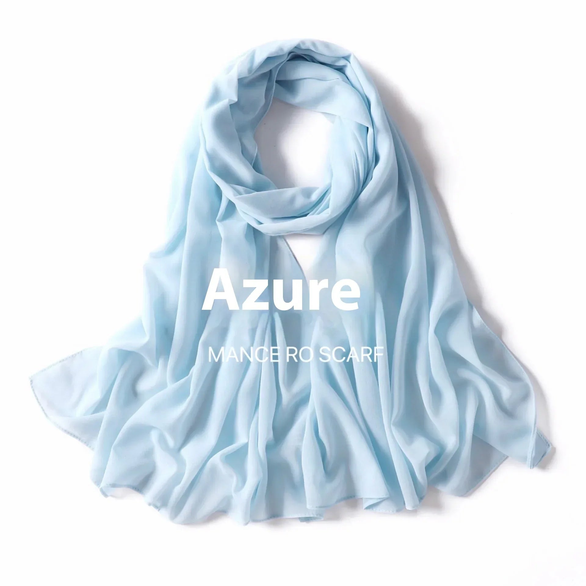 Pure Color Pearl Chiffon Scarf Headcloth Veil Chiffon Scarf - DanaFashionstore