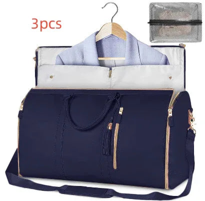 Large Capacity Travel Duffle Bag Women's Handbag Folding Suit Bag Waterproof Clothes Totes - DanaFashionstore