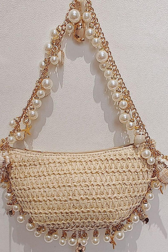 Summer Seaside Holiday Pearl Conch Straw Bag - DanaFashionstore