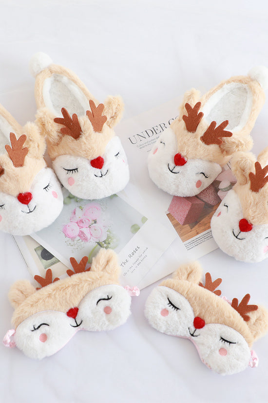 Love Elk Plush Home Warm Slippers