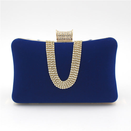 Suede European And American Food Bag U-shaped Diamond - Dana Fashion