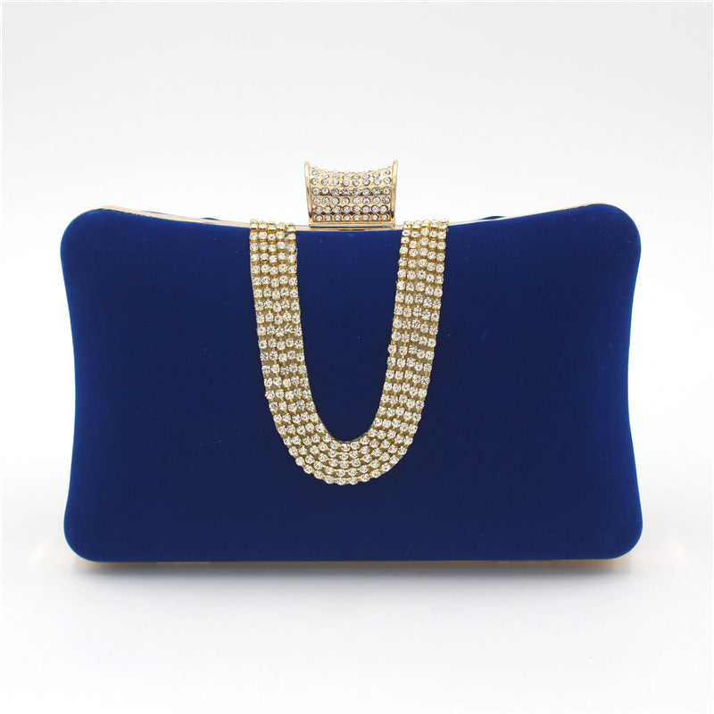 Suede European And American Food Bag U-shaped Diamond - Dana Fashion