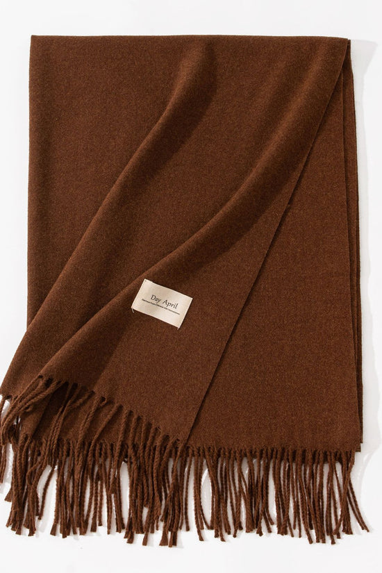 Pure Color Artificial Cashmere Scarf Women's Winter High-grade Shawl